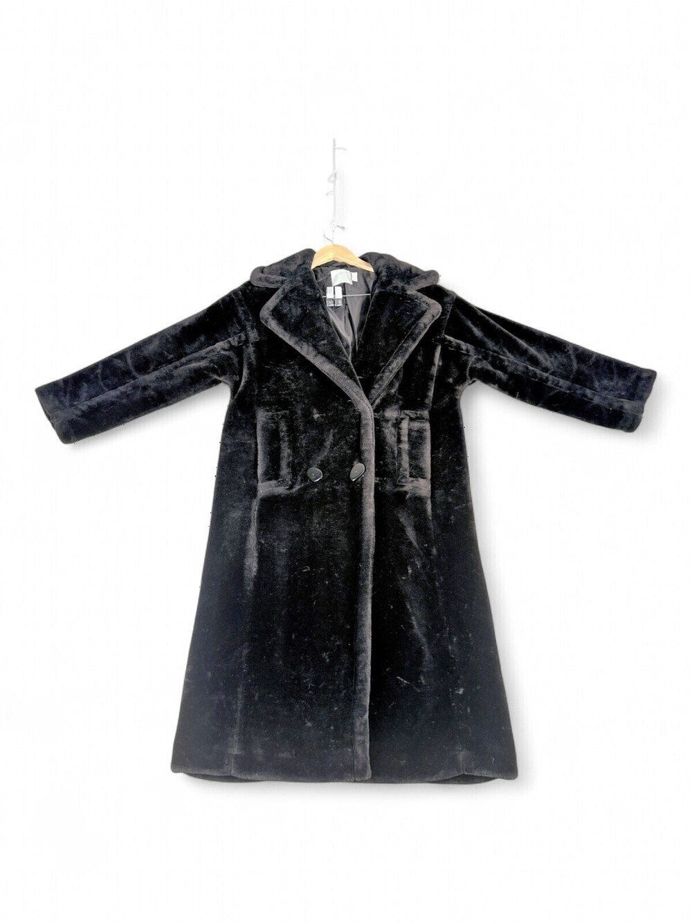 ASOS Women's Trench Coat Black Double-Breasted Size 0